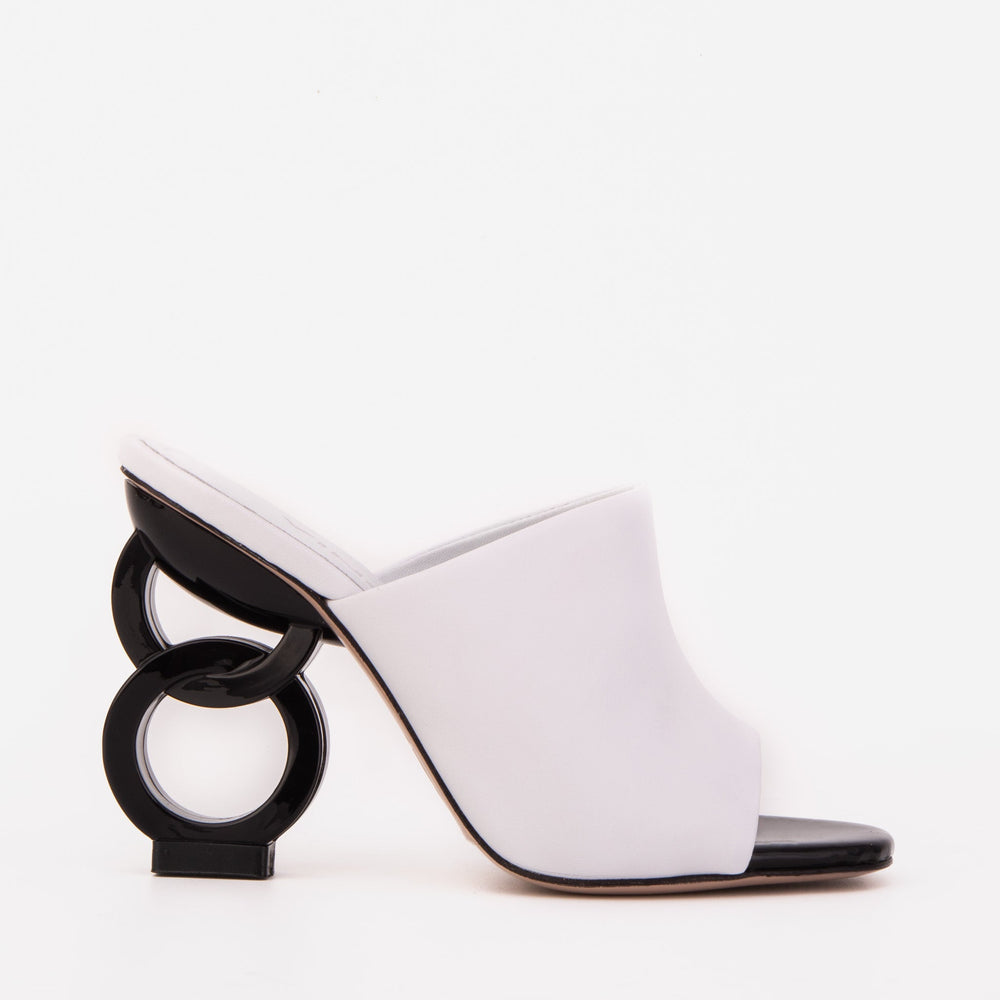The Cymmer White Leather Sandal