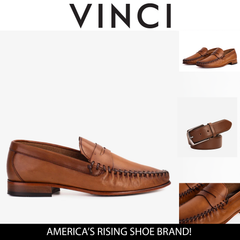 The Eregli Tan Leather Penny Loafer Shoe