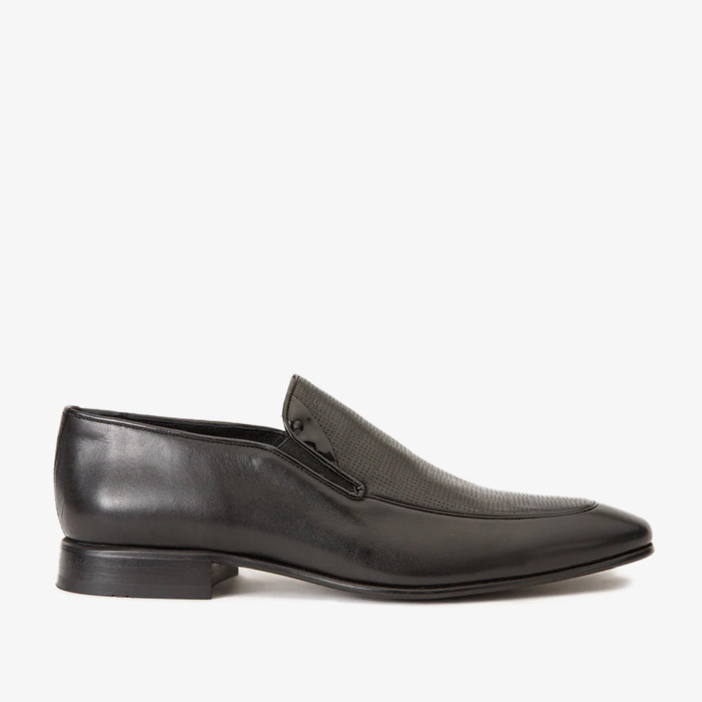 The Migues Black Leather Loafer Shoe