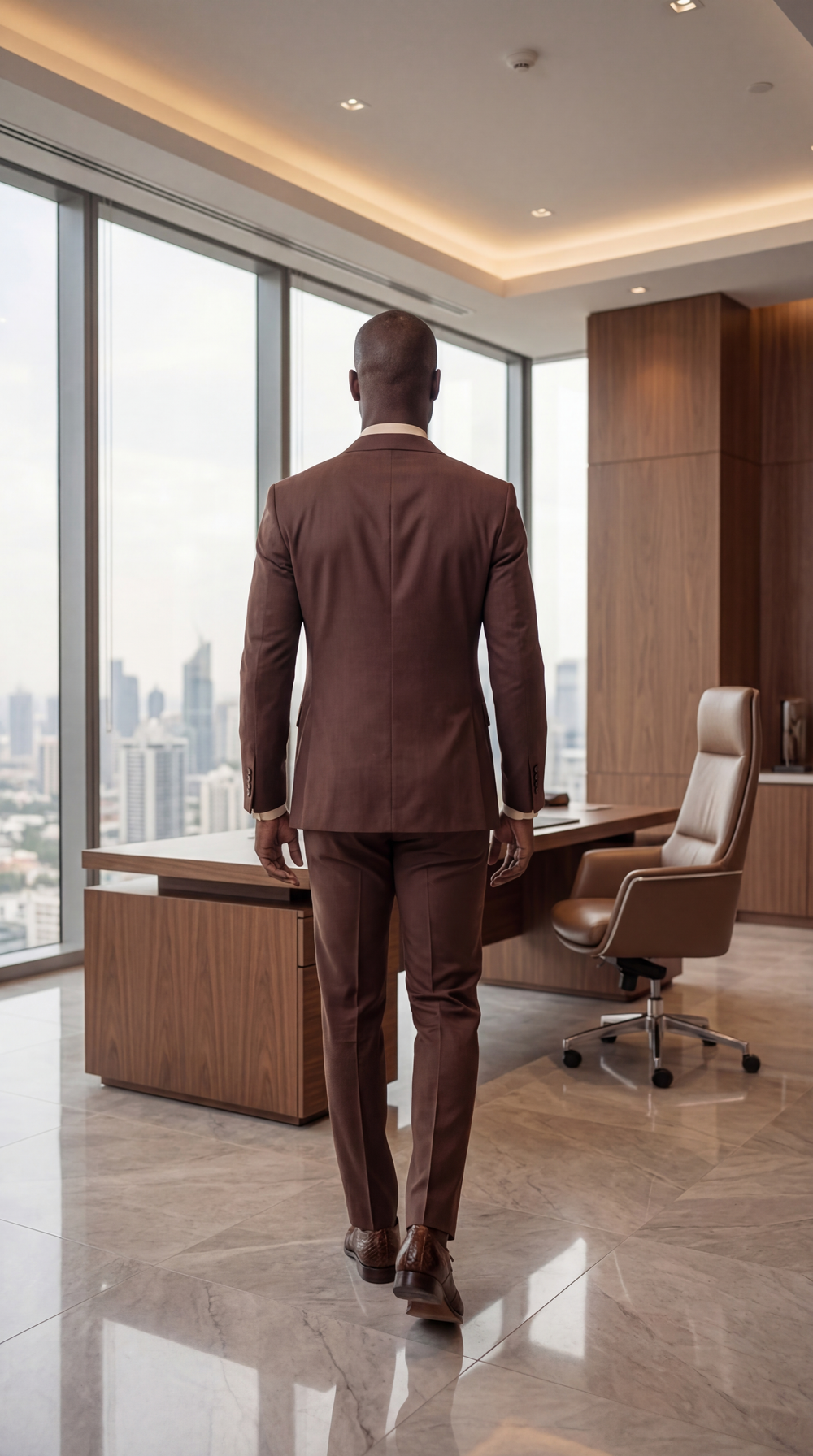 The Valmont Tan Python Leather Derby Shoe