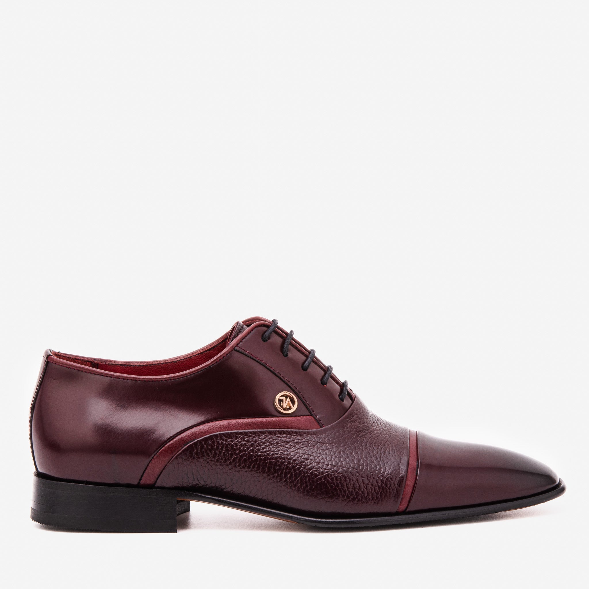 The Rockwell Handmade Burgundy Leather Cap Toe Oxford Shoe