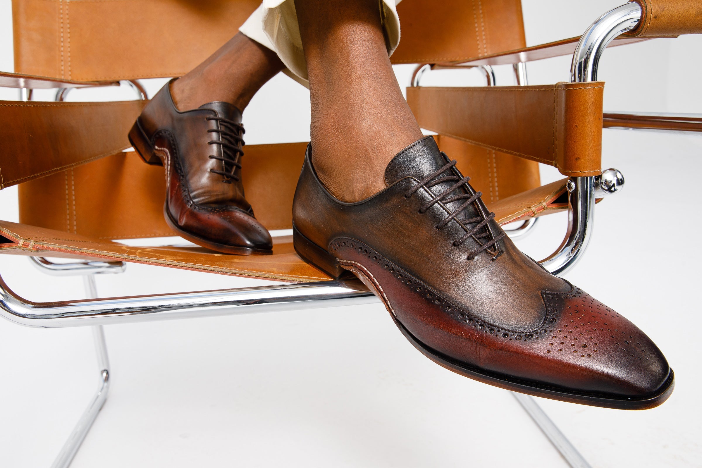 The Royal Hand Craft Burgundy Wingtip Oxford Shoe