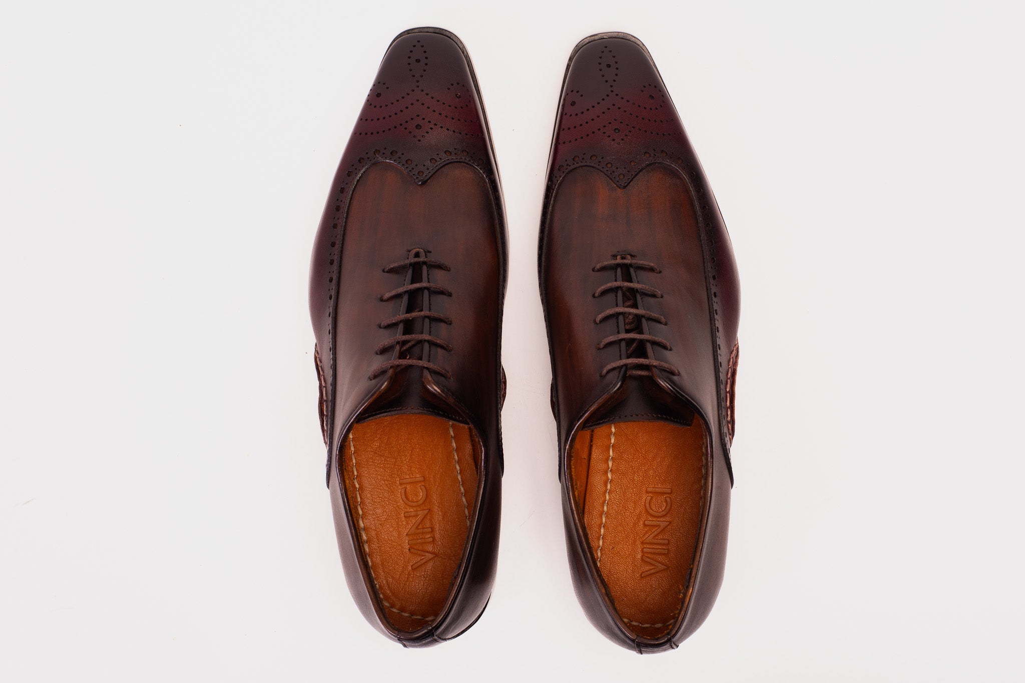 The Royal Hand Craft Burgundy Wingtip Oxford Shoe