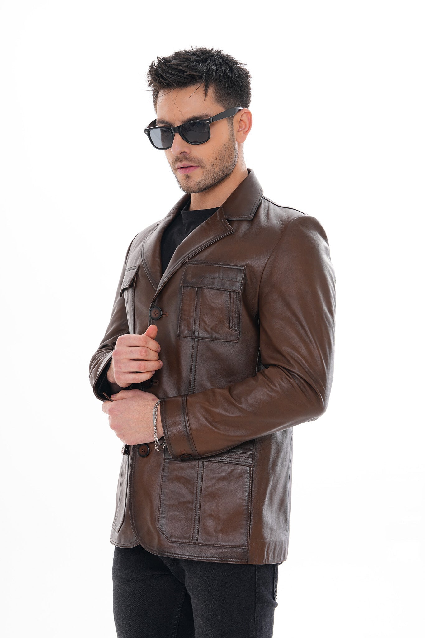 The Ravenna Brown Leather Jacket
