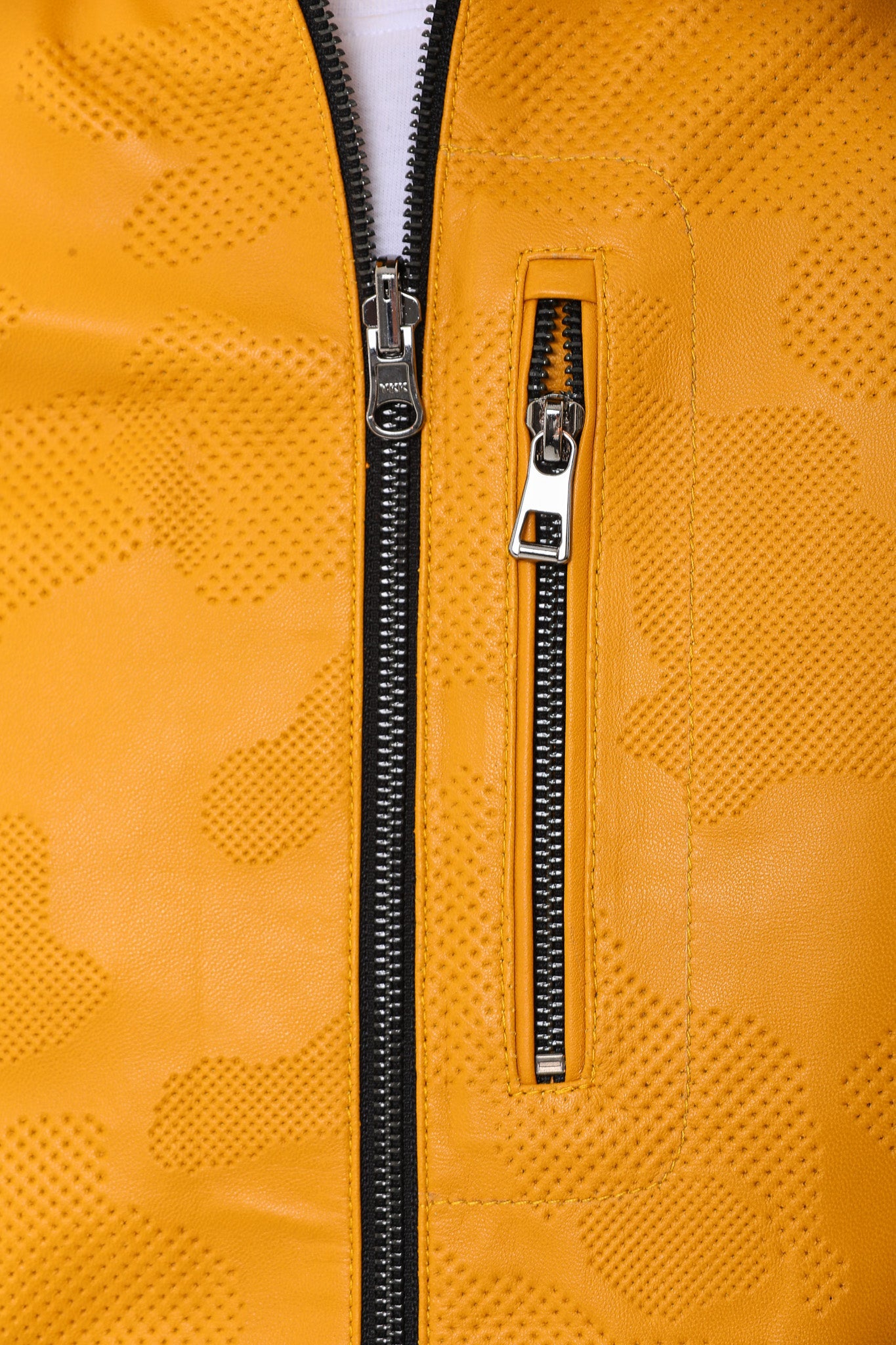 The Como Reversible Mustard Yellow Black Leather Bomber Jacket