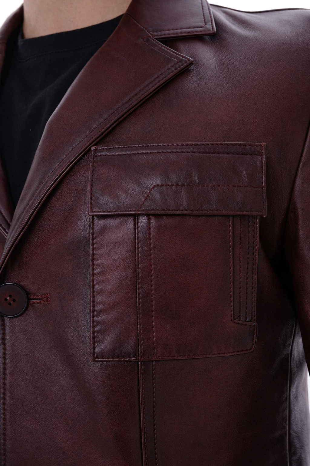 The Ravenna Burgundy Leather Jacket