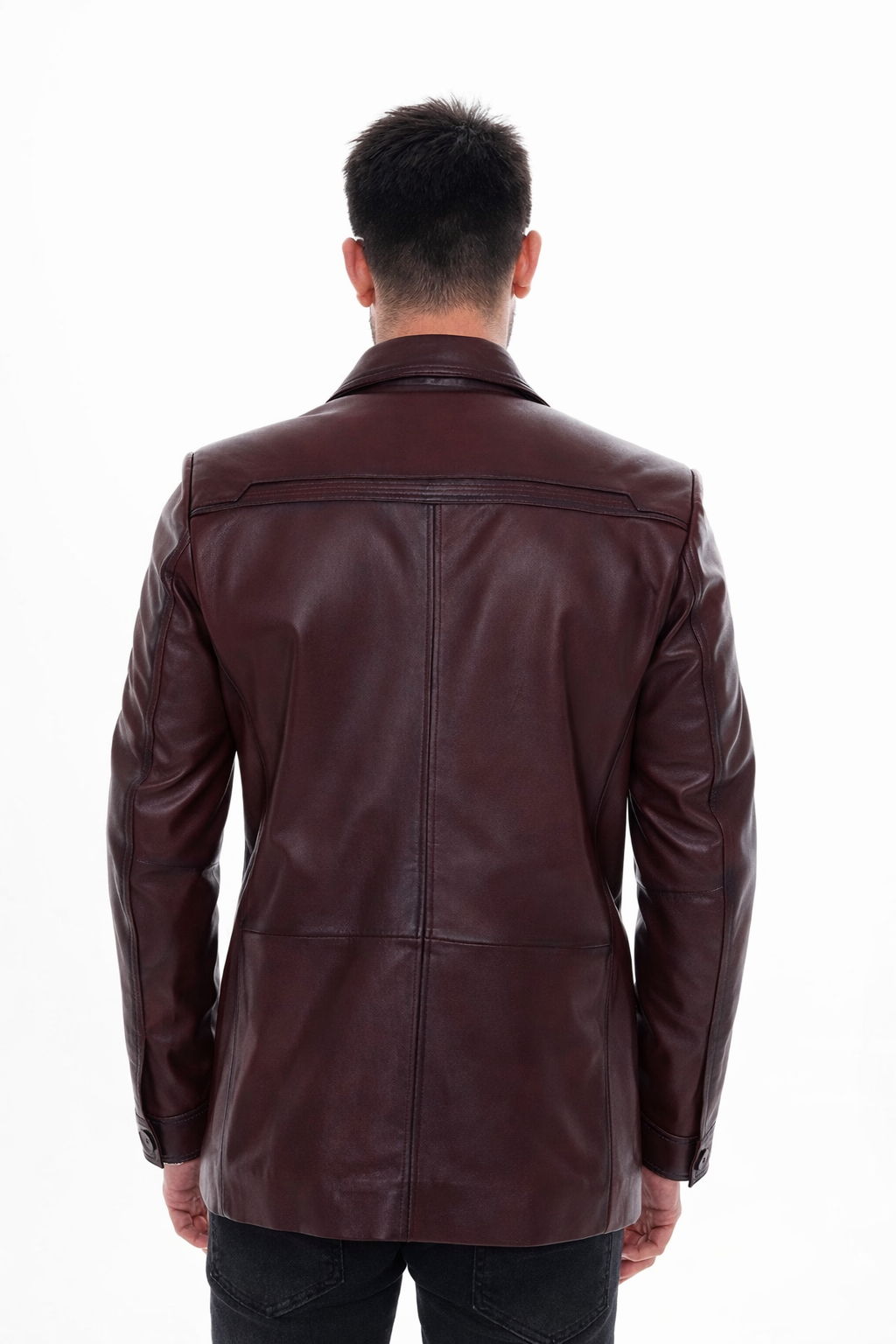 The Ravenna Burgundy Leather Jacket