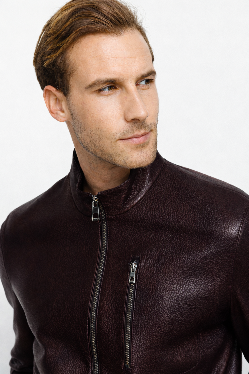 The Blanchard Burgundy Leather Jacket