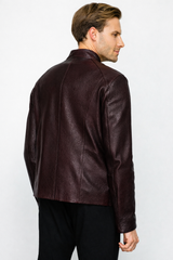 The Blanchard Burgundy Leather Jacket