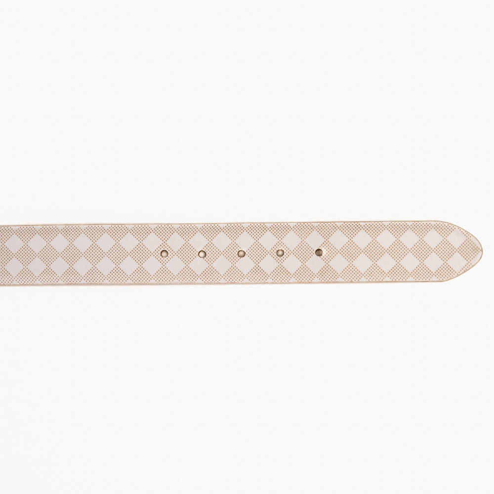 The Cenova White Calfskin Belt