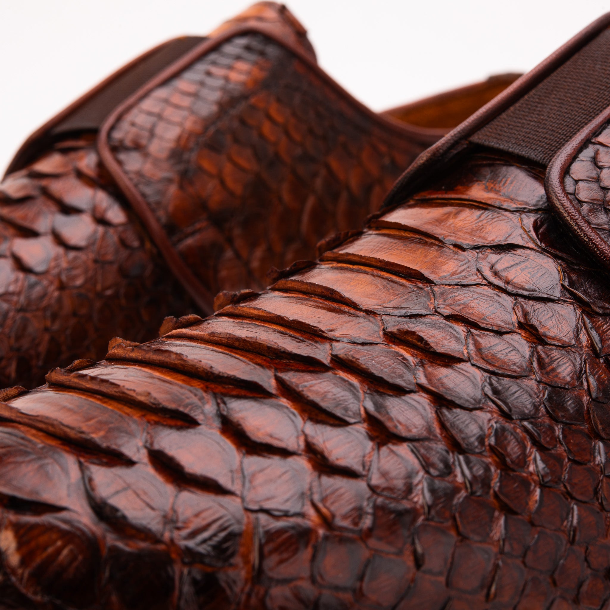 The Obsidian Tan  Python Leather Sneaker