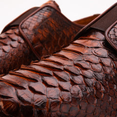The Obsidian Tan  Python Leather Sneaker