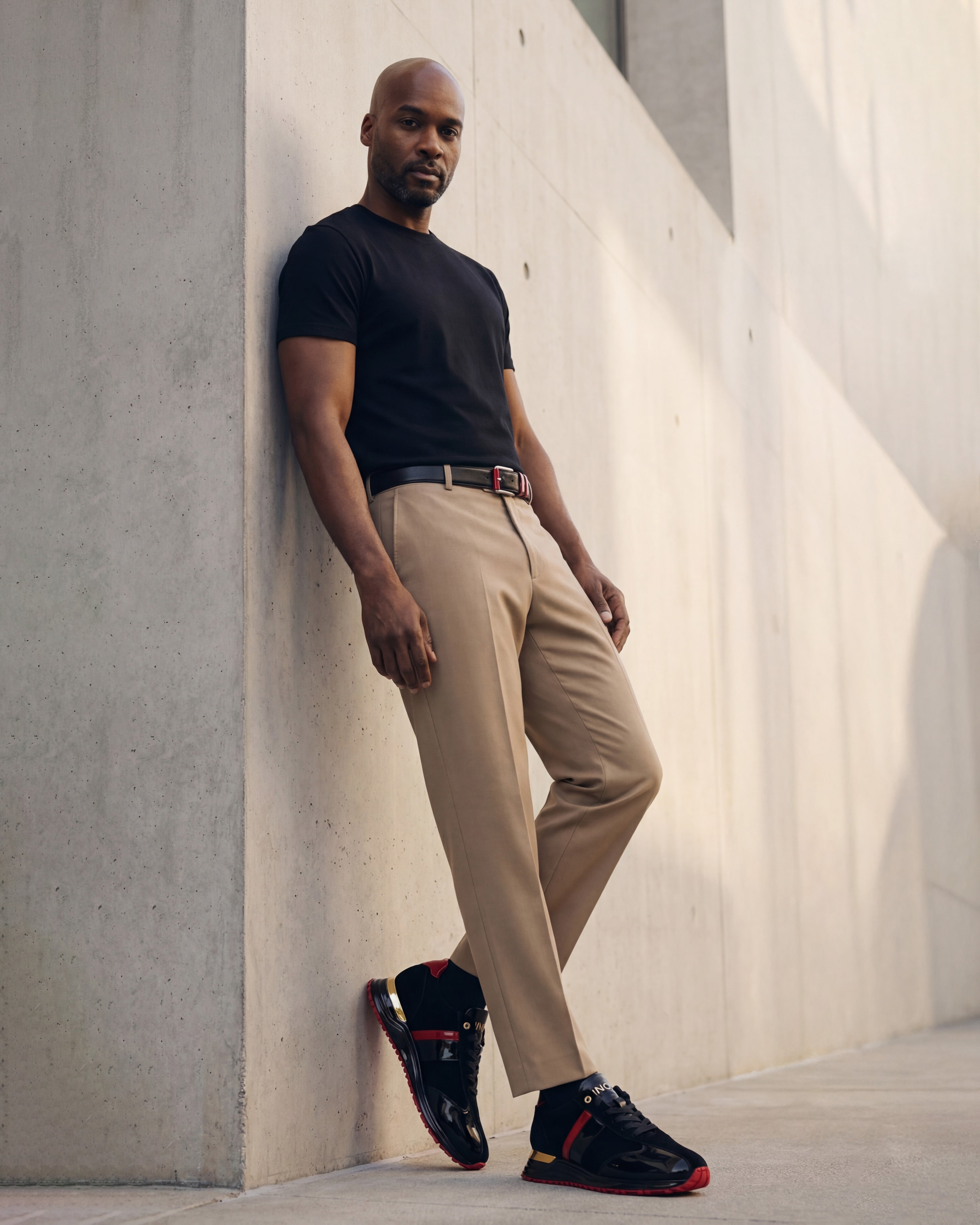 The Inferno Black Red Leather Sneaker