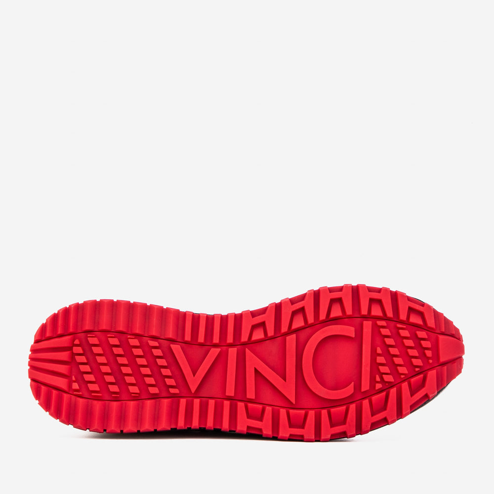 The Inferno Black Red Leather Sneaker
