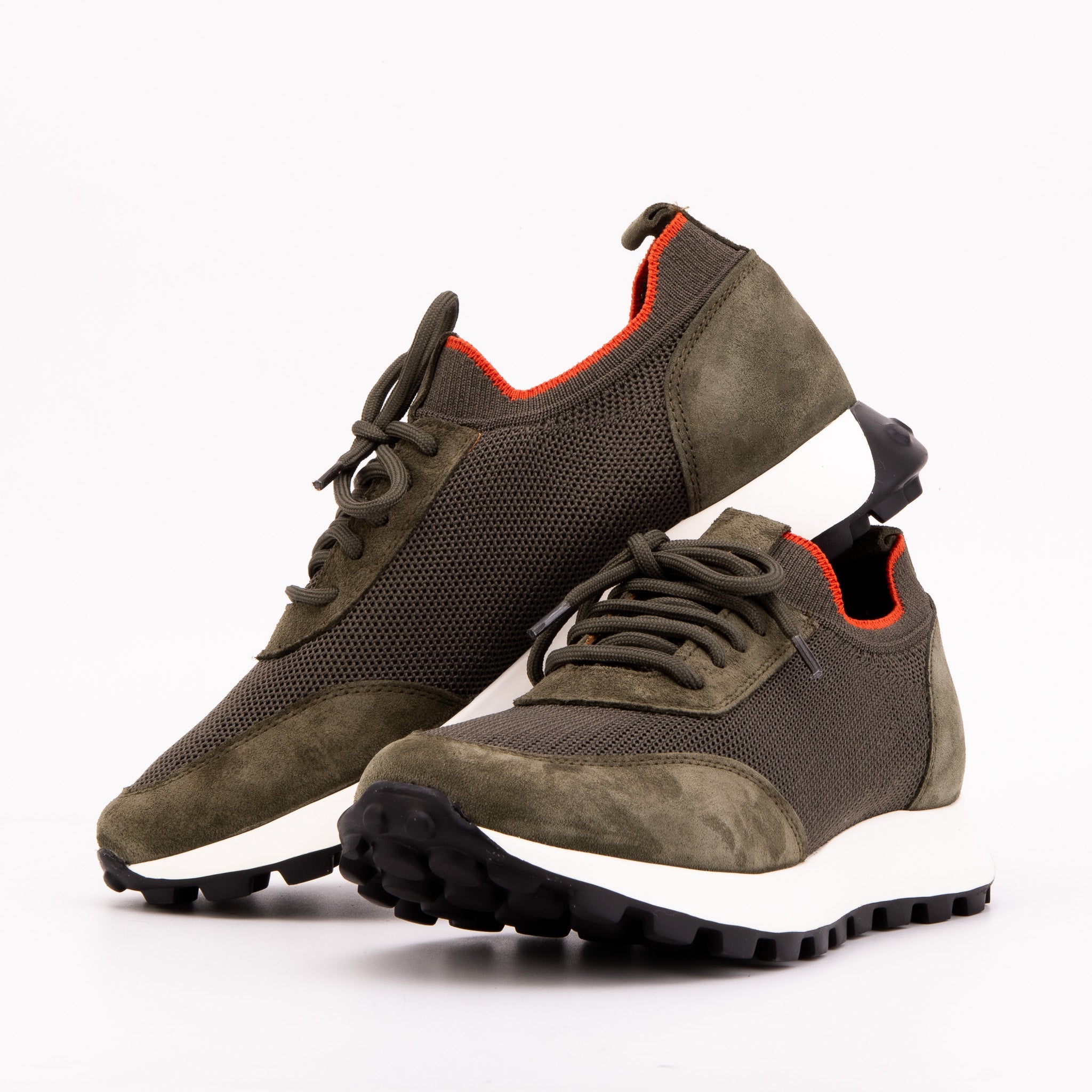 The Berlin Green Suede Leather Sneaker