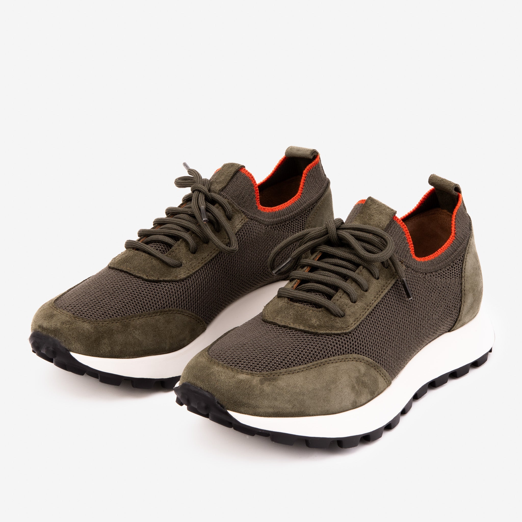 The Berlin Green Suede Leather Sneaker