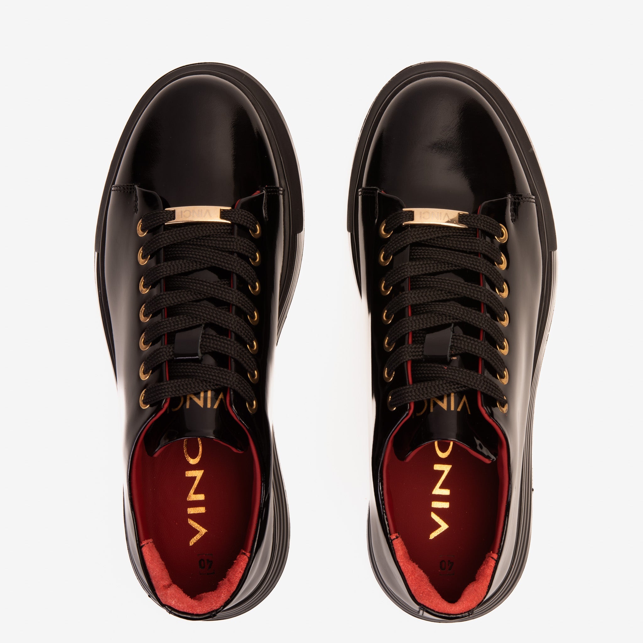 The Peklin Patent Black Leather Sneaker