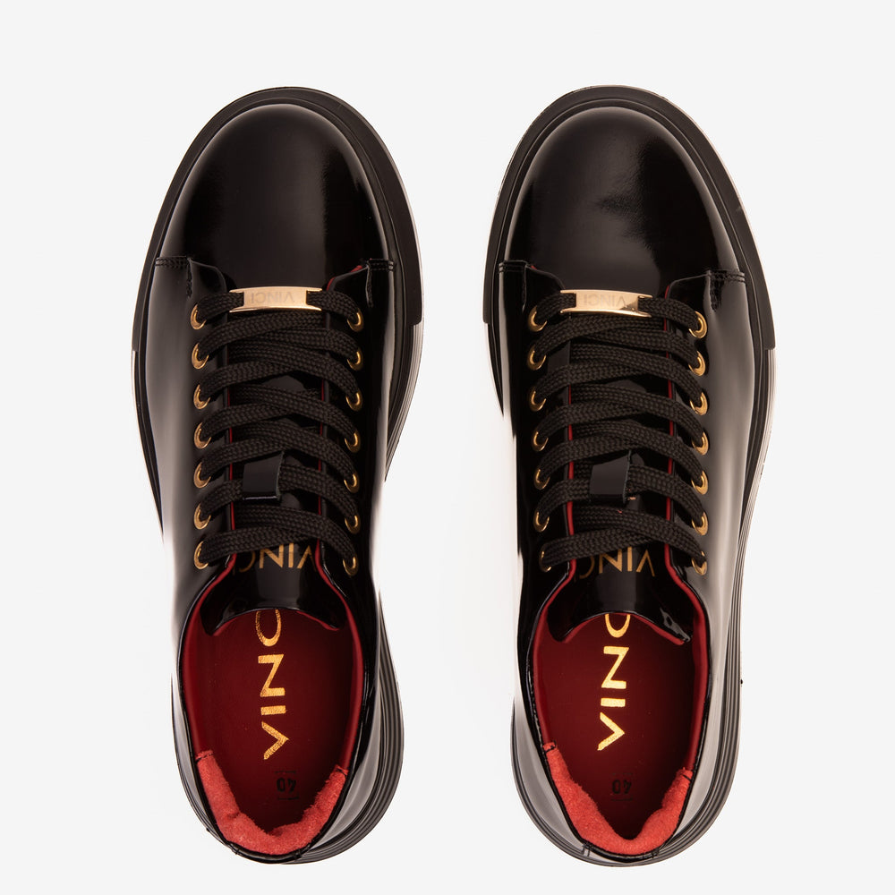 The Peklin Patent Black Leather Sneaker