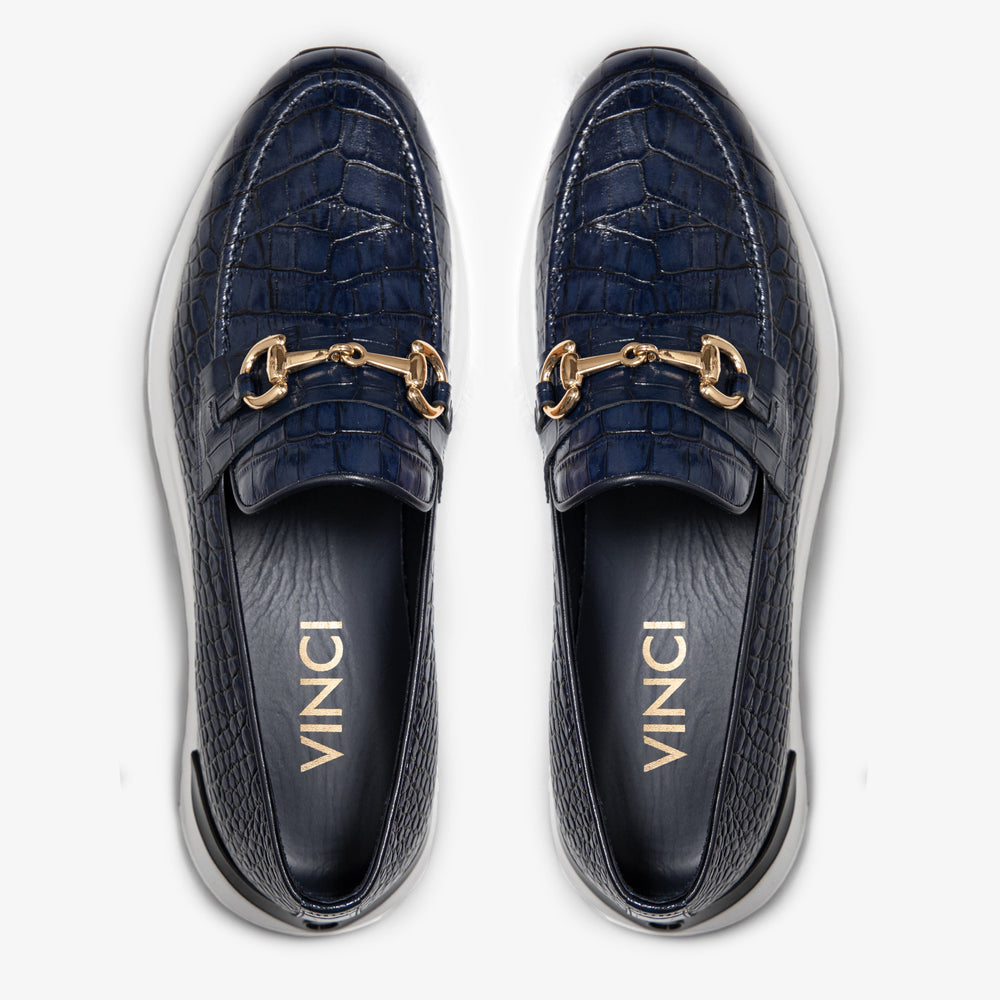 The Padova Navy Blue Leather Sneaker