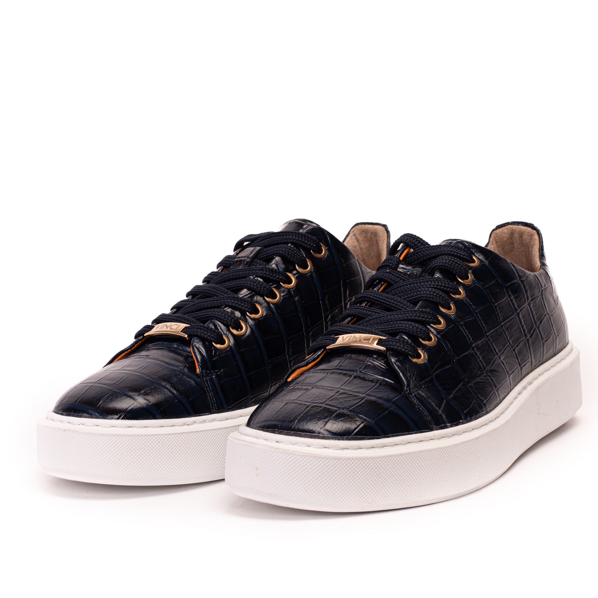 The Dublin Blue Leather Sneaker