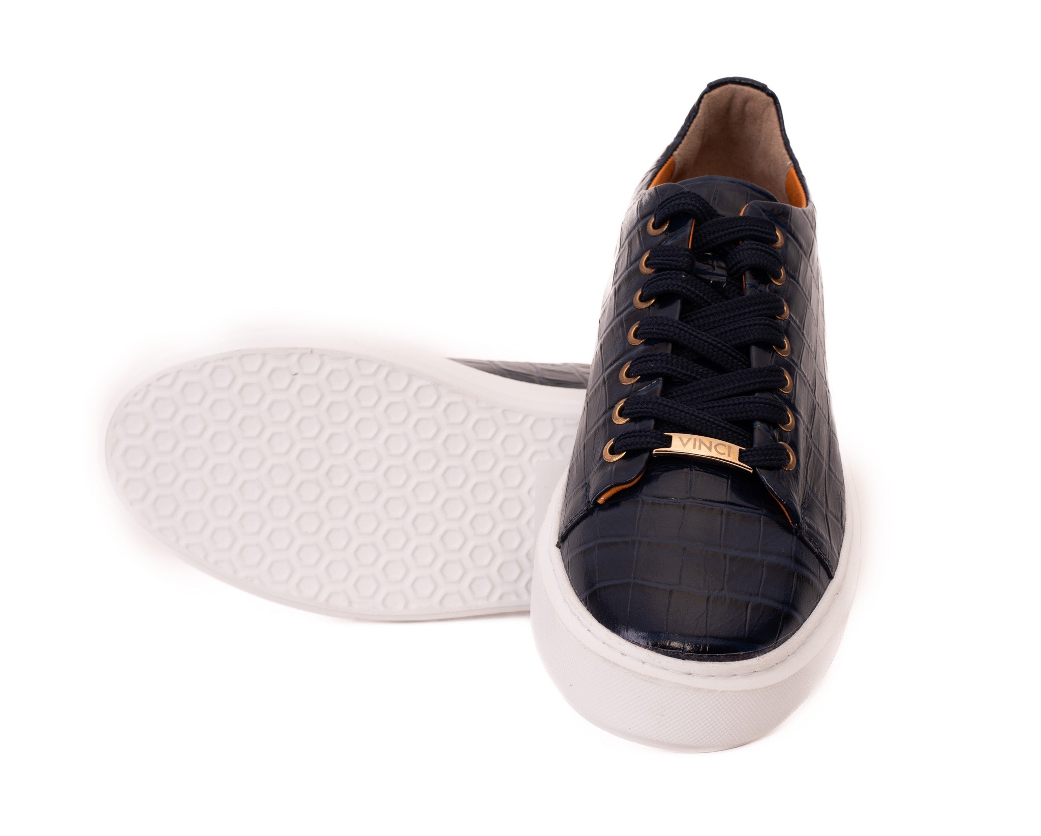 The Dublin Blue Leather Sneaker