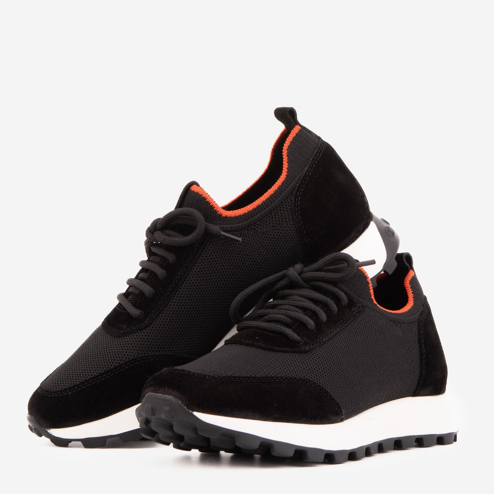 The Berlin Black Suede Leather Sneaker