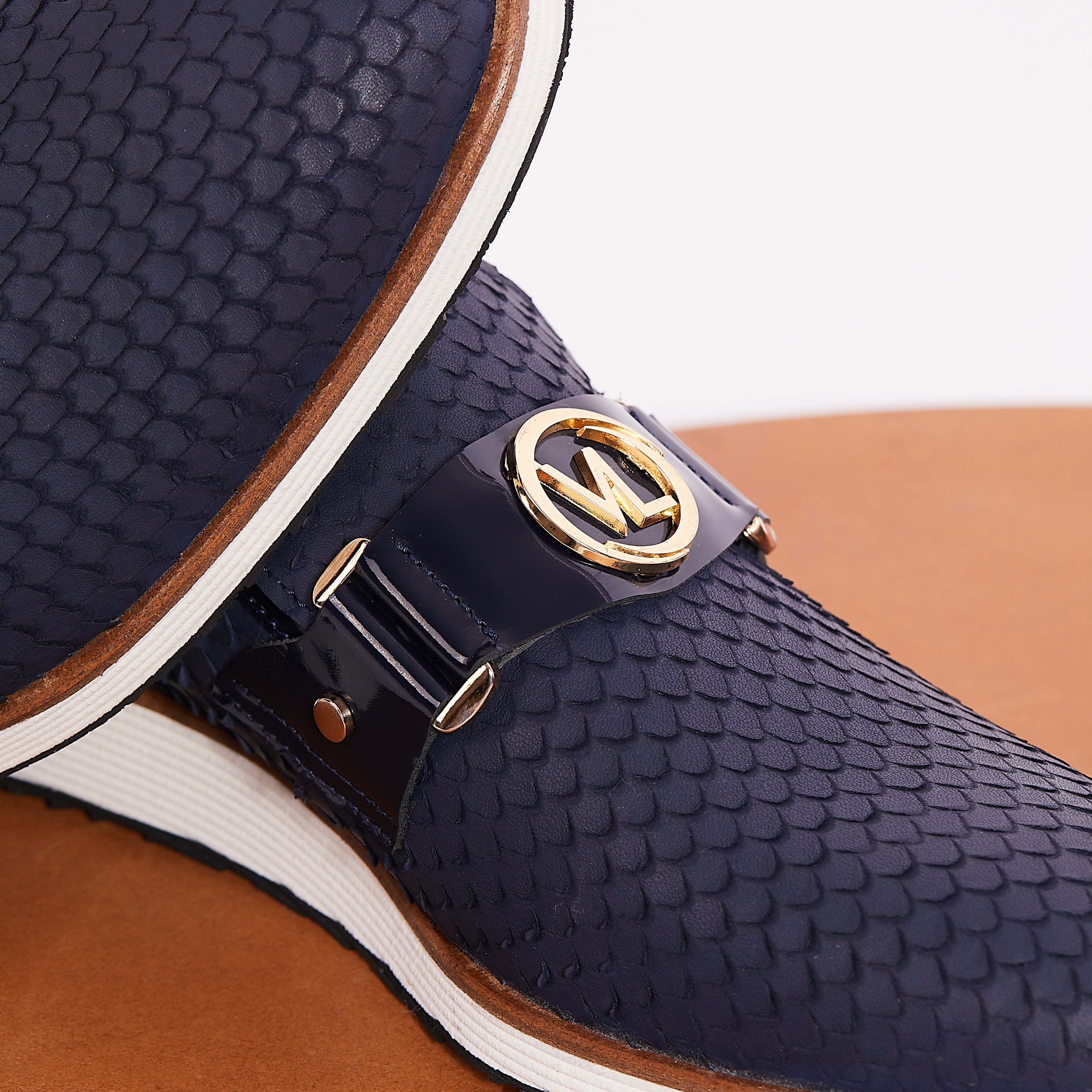 The Legacy Navy Blue Leather Casual Loafer Shoe