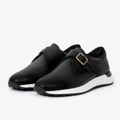 The Torino Black Leather Sneaker