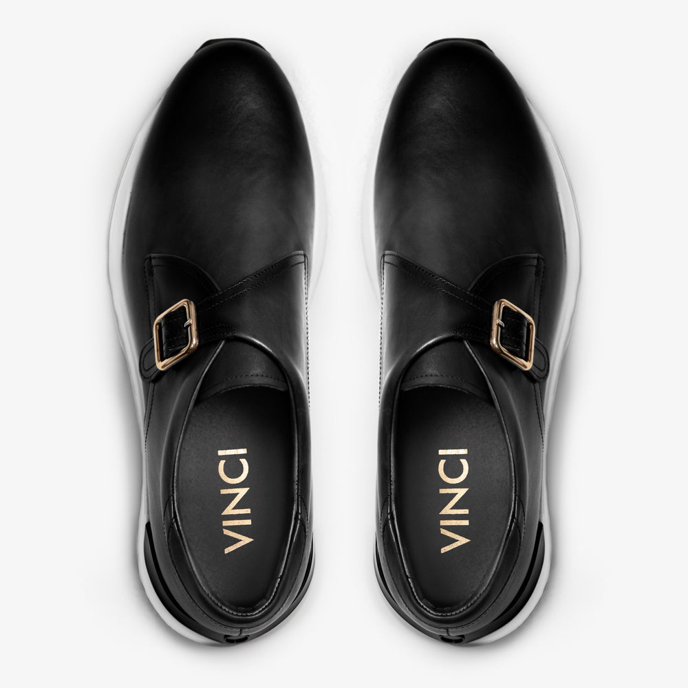The Torino Black Leather Sneaker