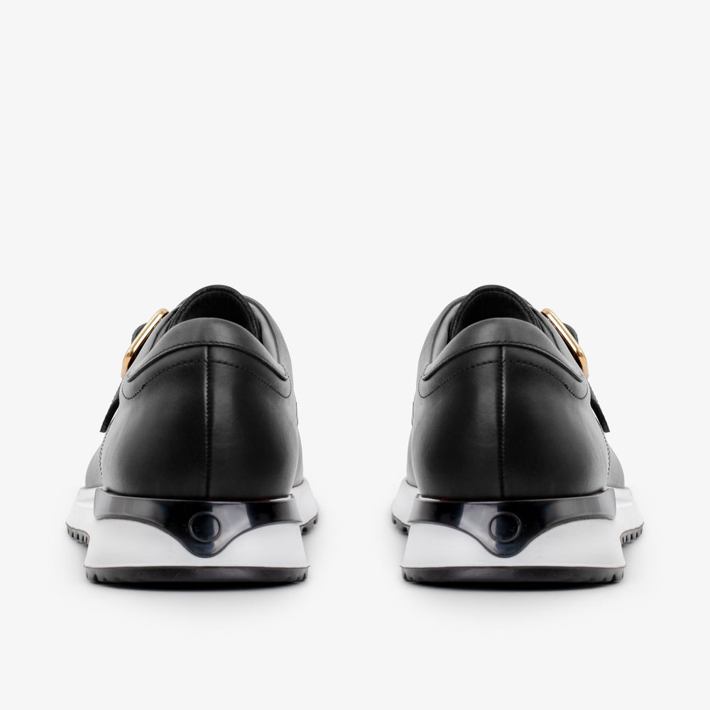 The Torino Black Leather Sneaker