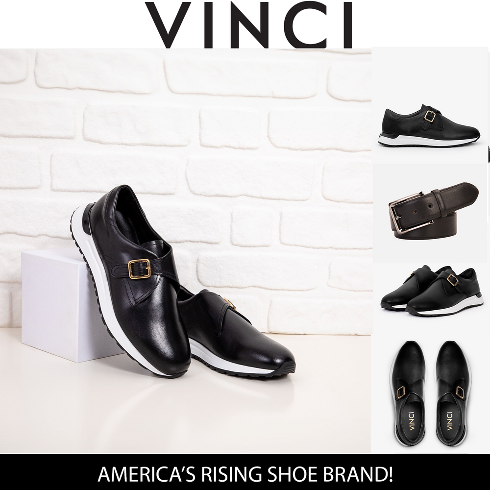 The Torino Black Leather Sneaker