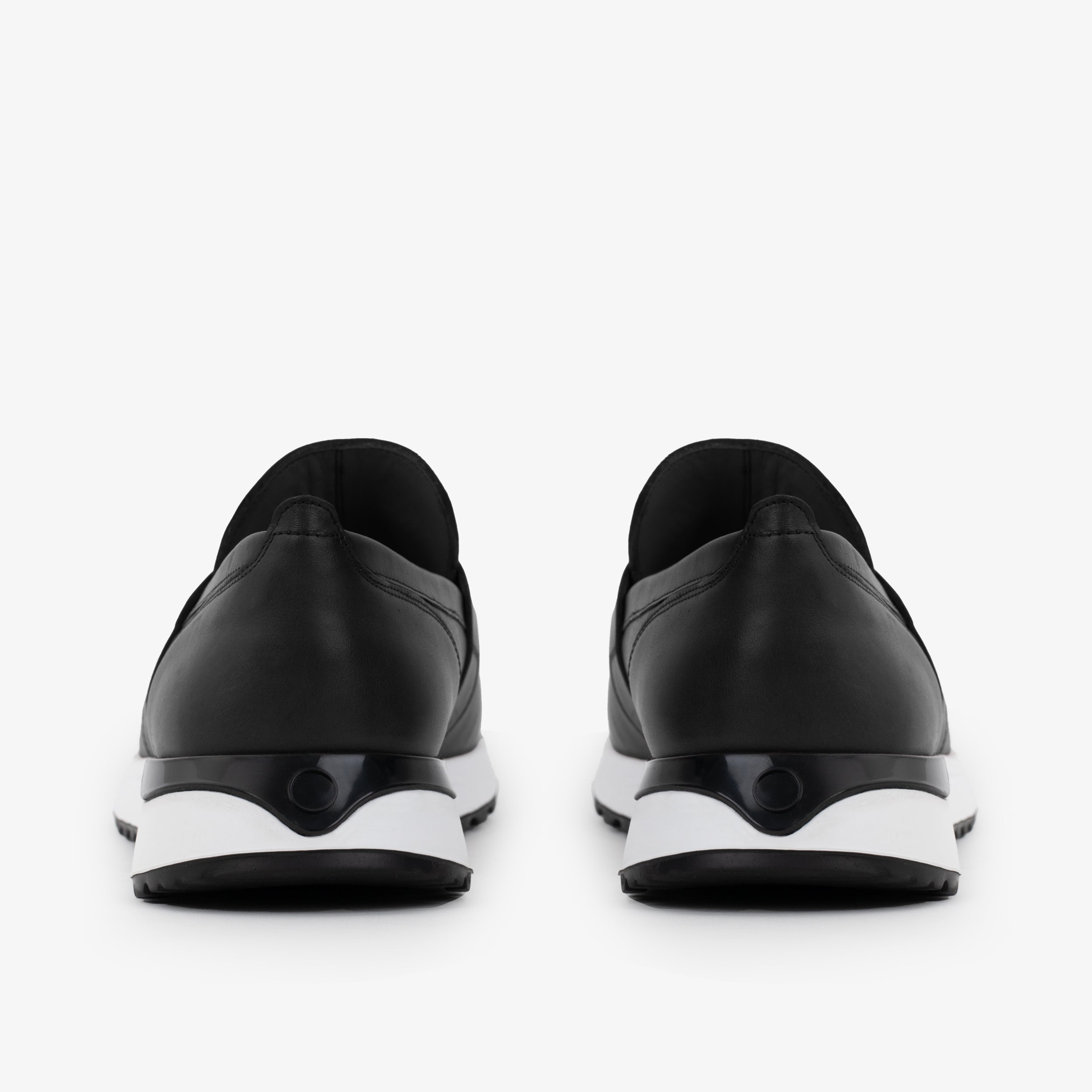 The Lara Black Leather Sneaker