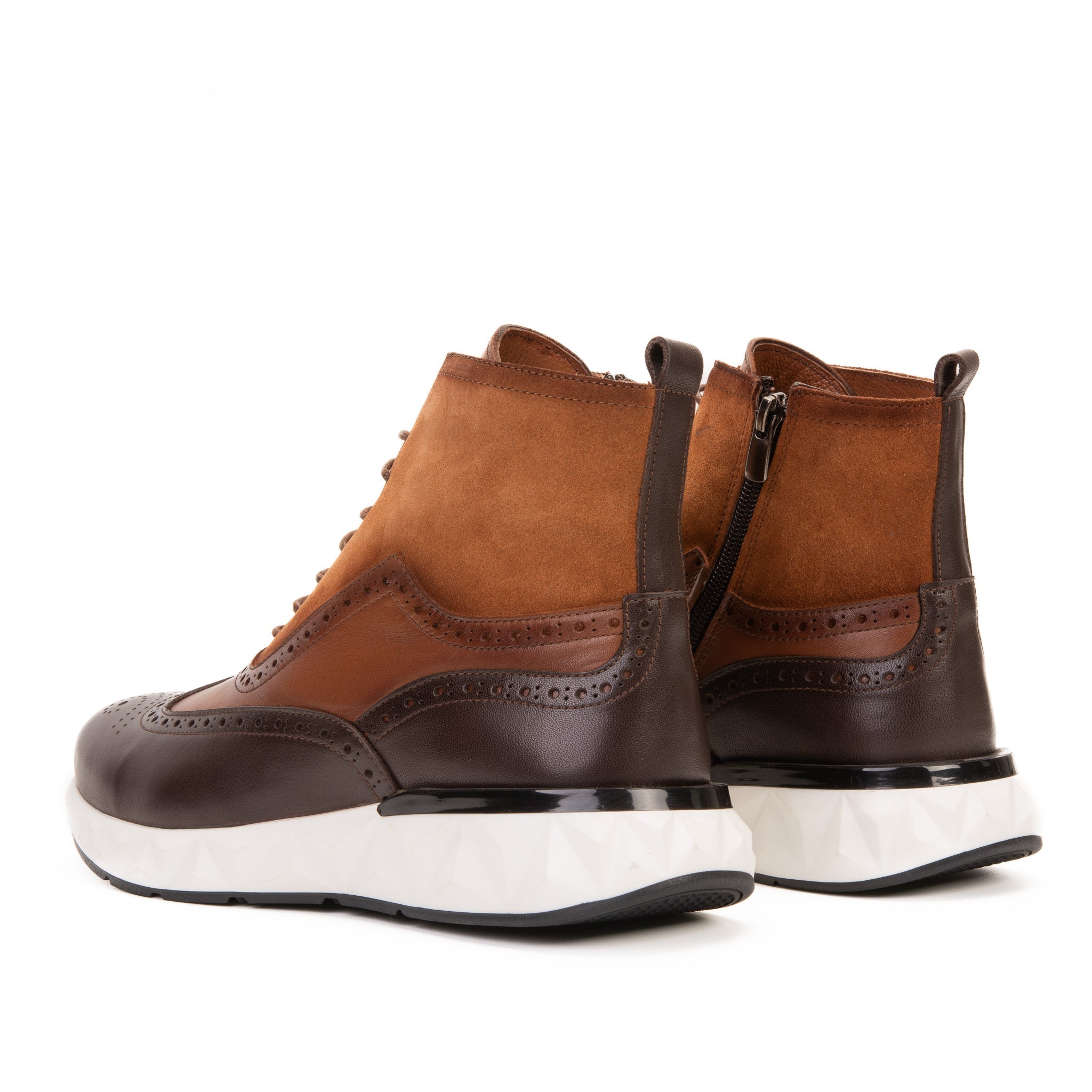 The Regent Brown Leather Wingtip Brogue Casual Boot