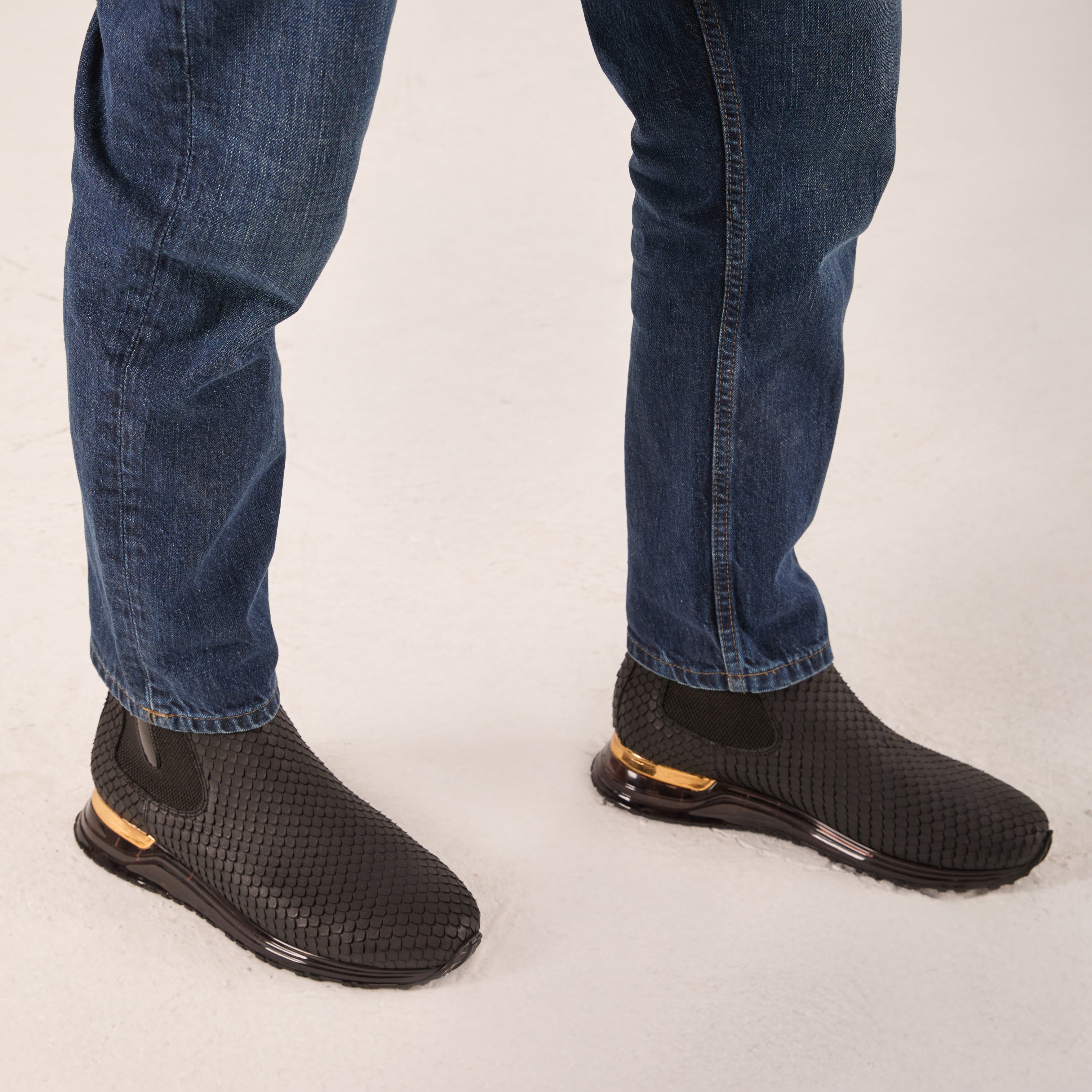 The Panther Black Leather Chelsea Boot