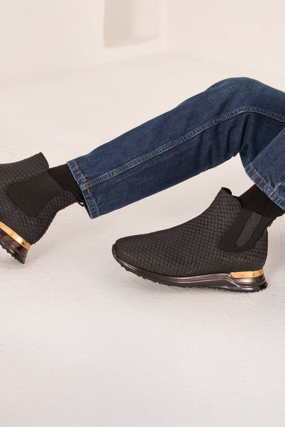 The Panther Black Leather Chelsea Boot