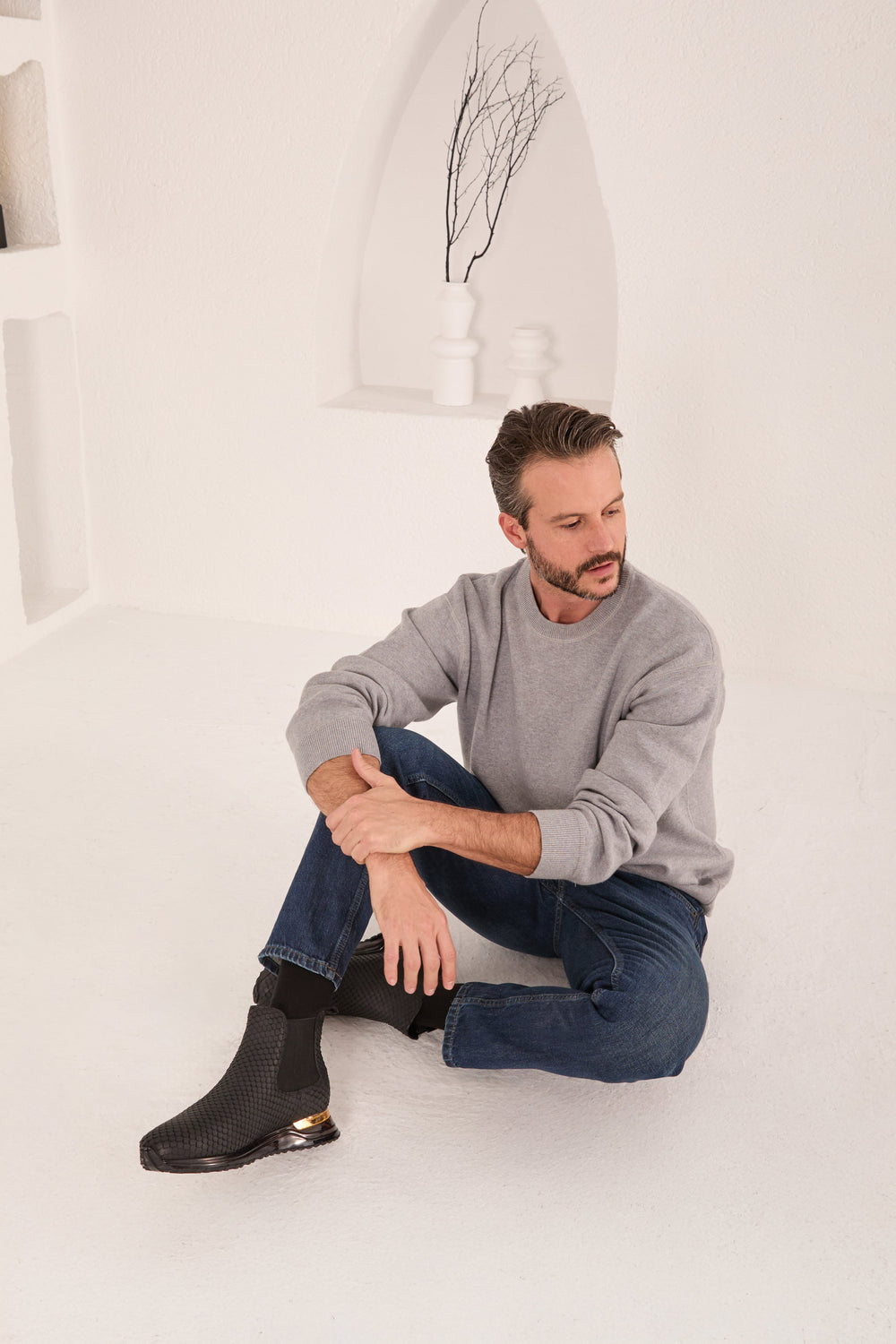 The Panther Black Leather Chelsea Boot