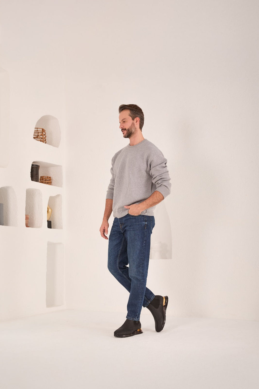 The Panther Black Leather Chelsea Boot