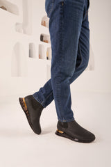 The Panther Black Leather Chelsea Boot