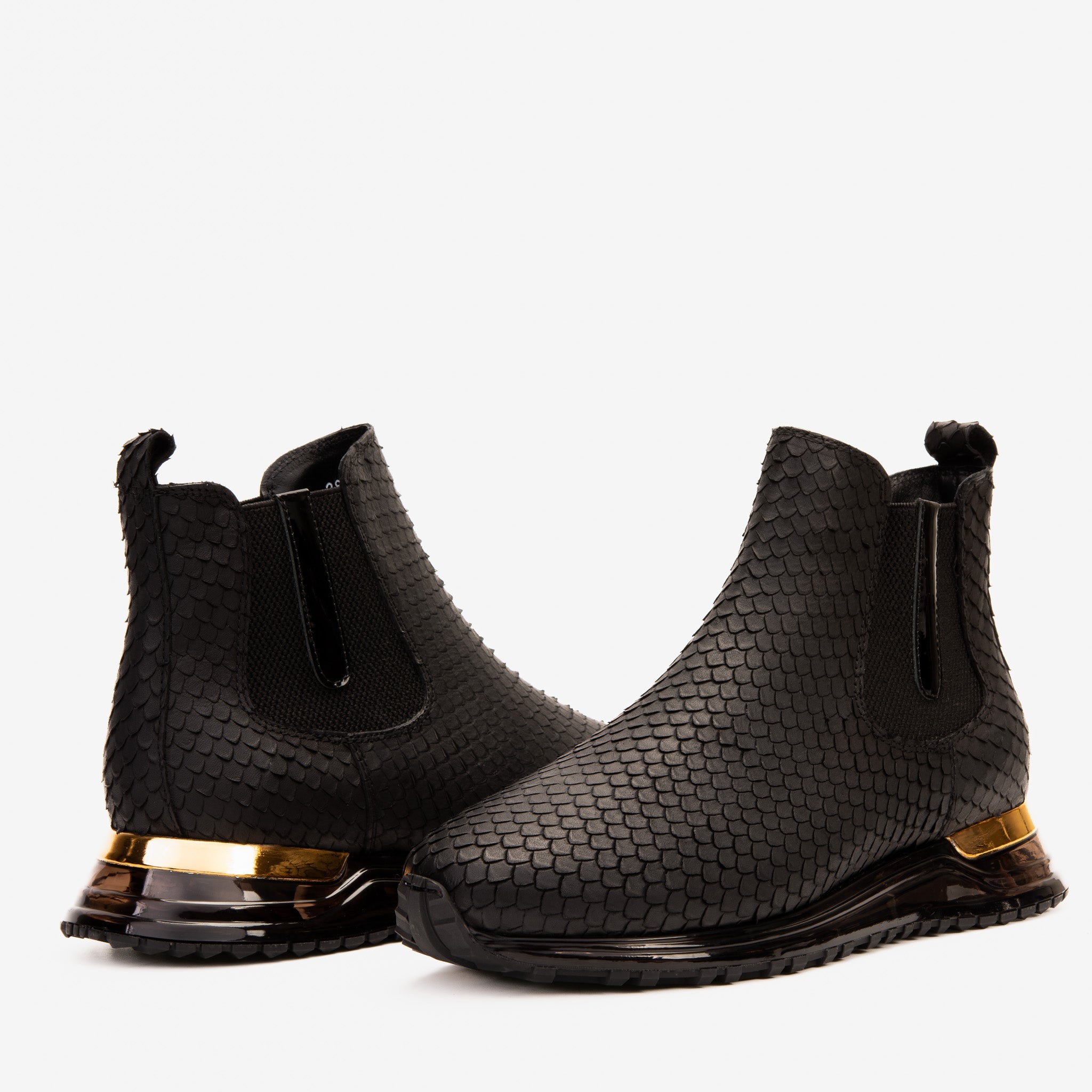 The Panther Black Leather Chelsea Boot