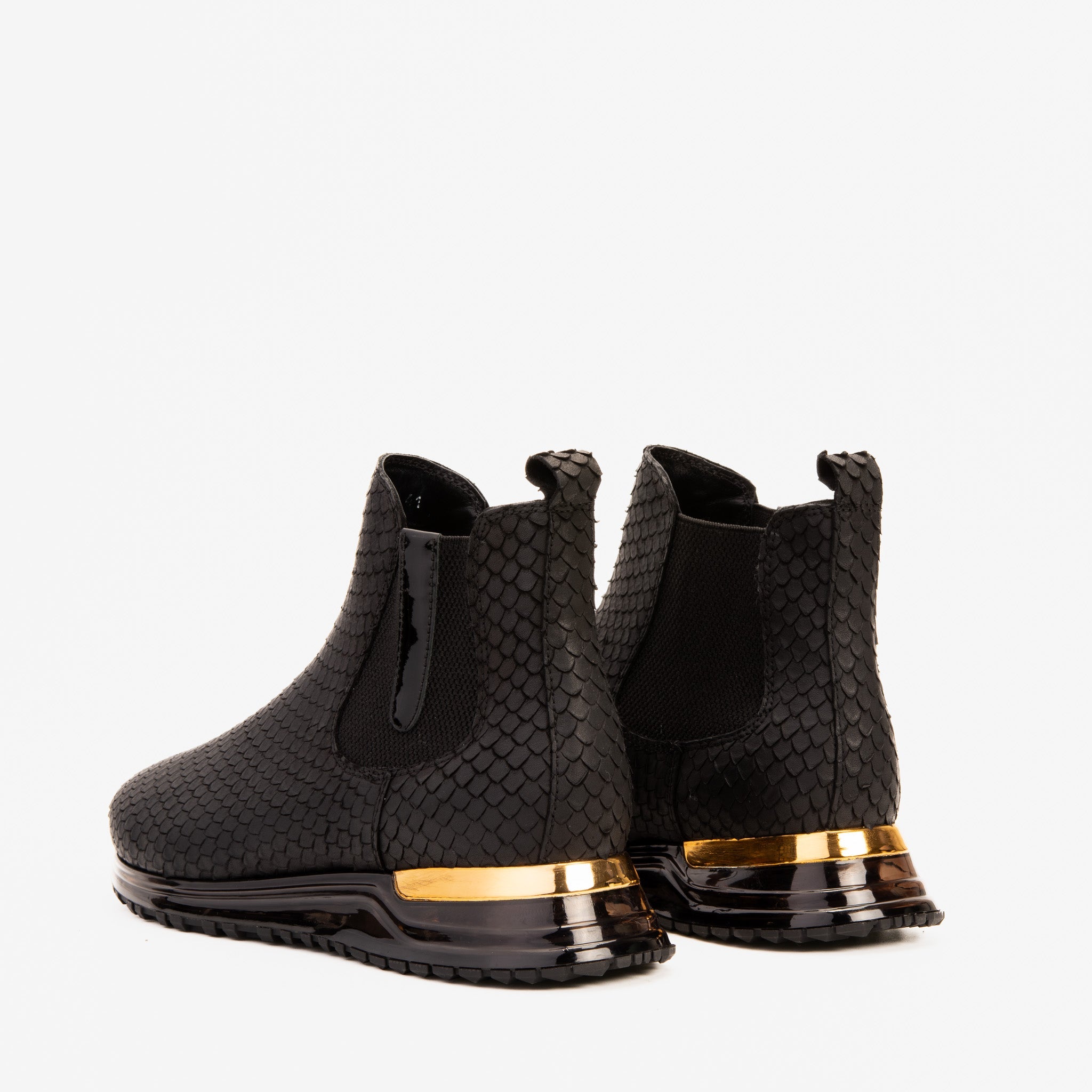 The Panther Black Leather Chelsea Boot
