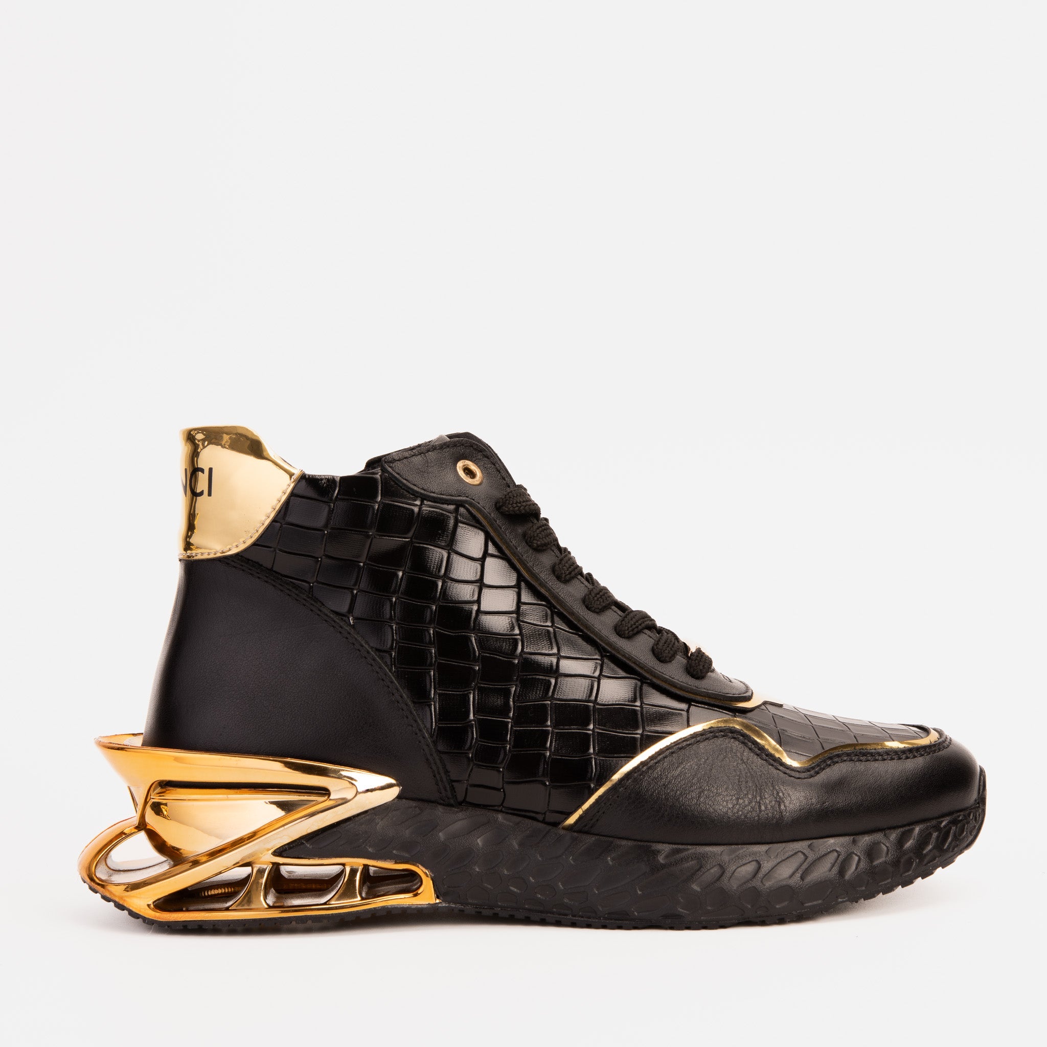 Bellagio Black Gold High-Top Sneaker