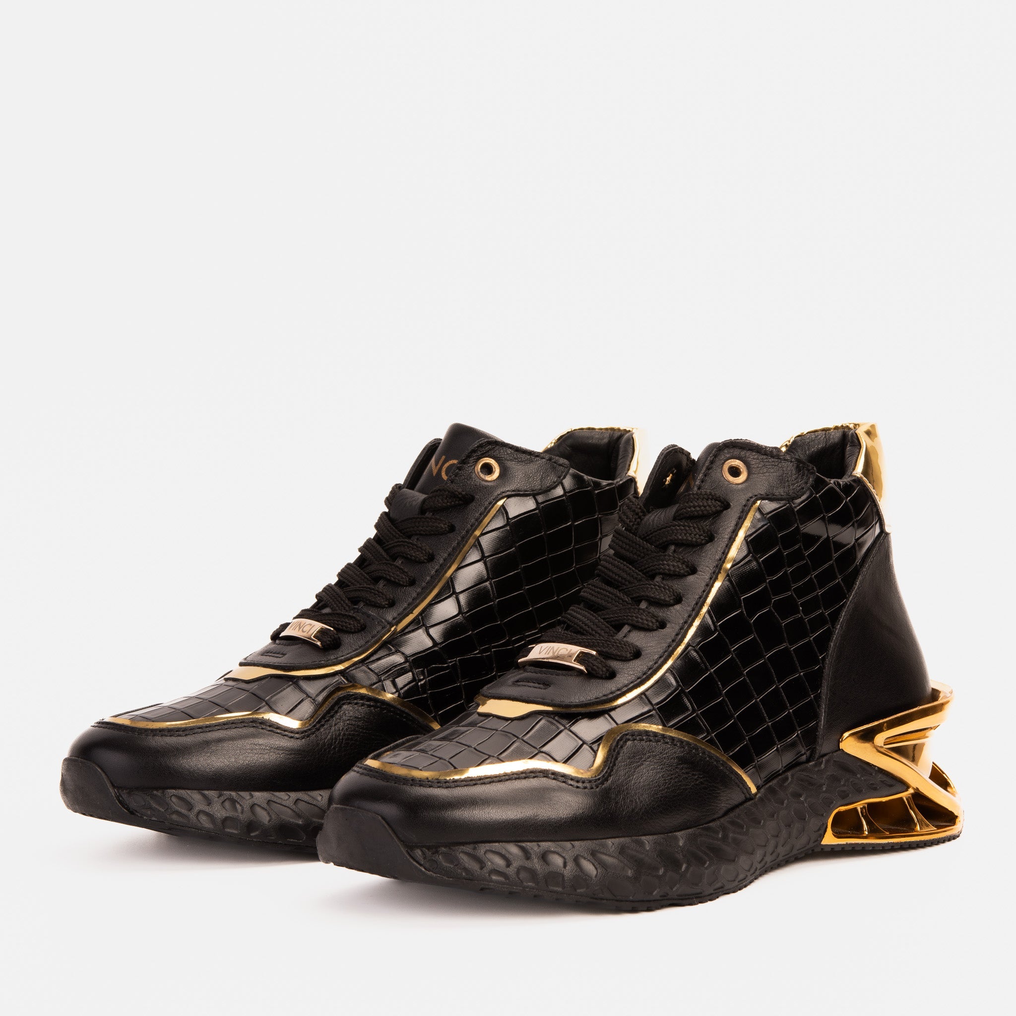 Bellagio Black Gold High-Top Sneaker