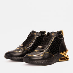 Bellagio Black Gold High-Top Sneaker