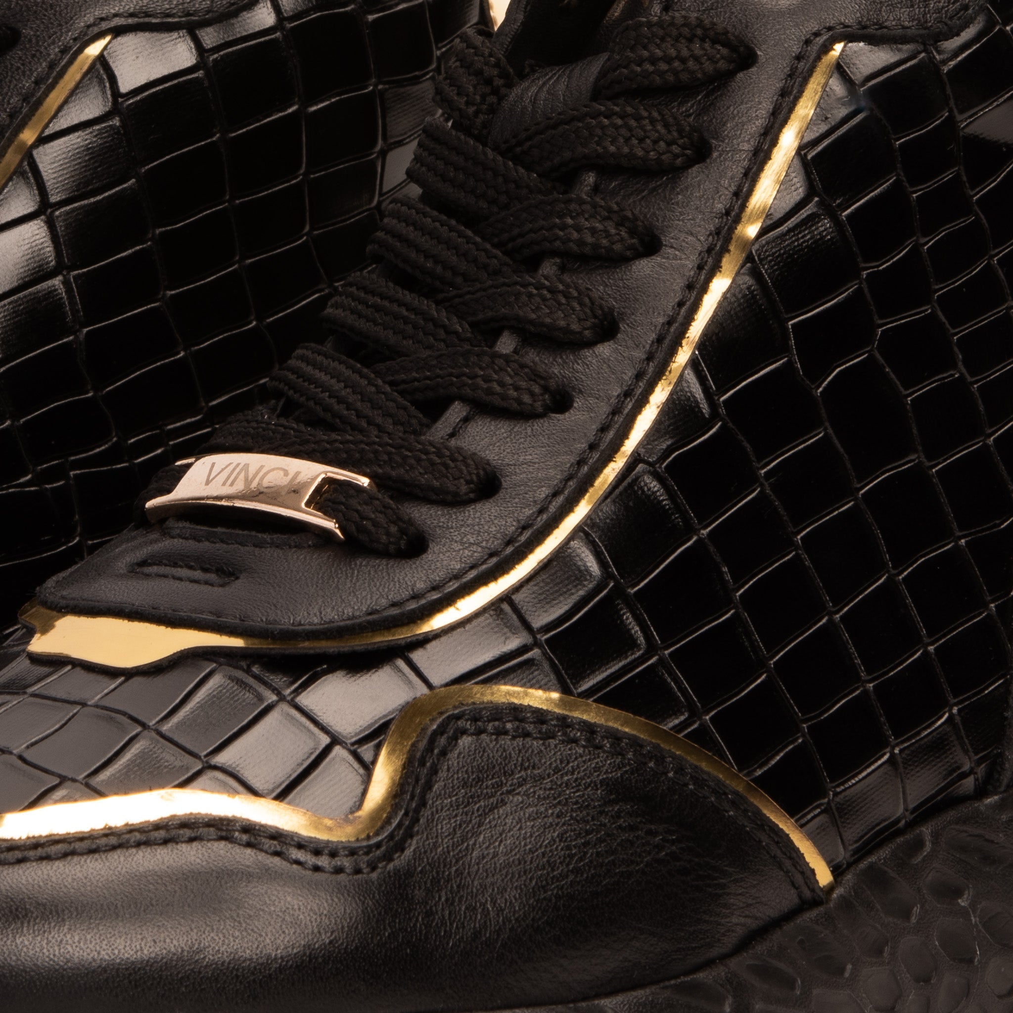 Bellagio Black Gold High-Top Sneaker