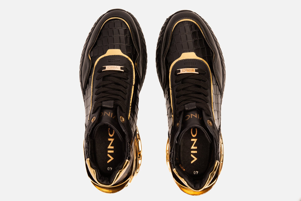 Bellagio Black Gold High-Top Sneaker