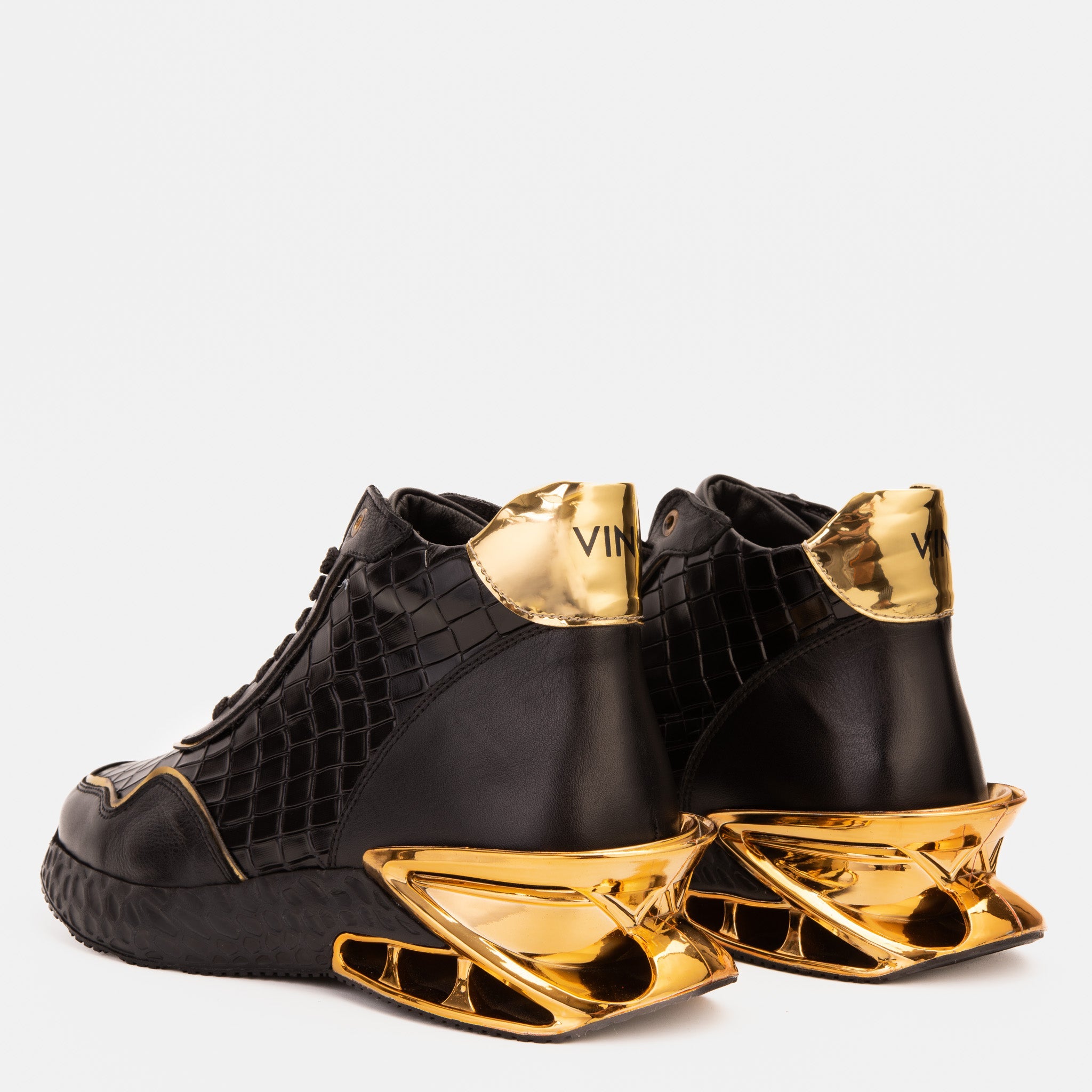Bellagio Black Gold High-Top Sneaker