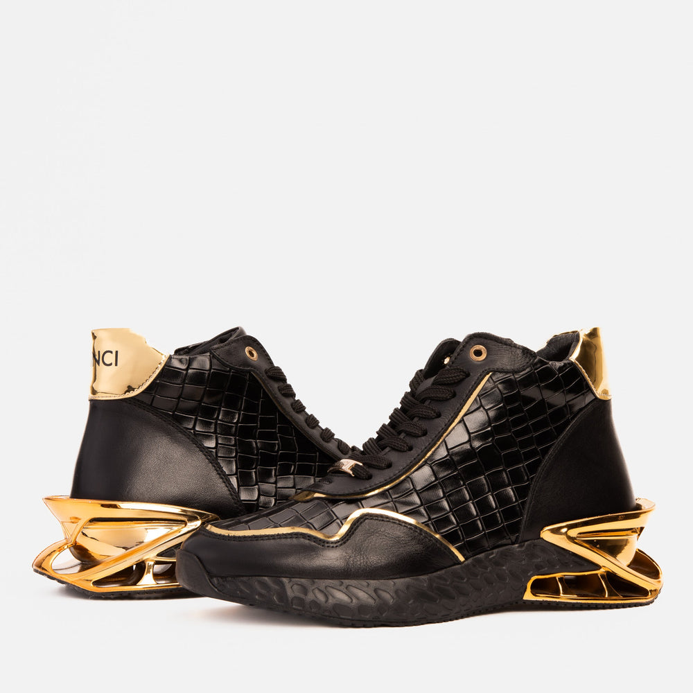 Bellagio Black Gold High-Top Sneaker