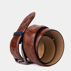 The Caesars Tan Navy Leather Belt