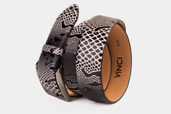 The Milano Black\/White Leather Belt Limited Edition