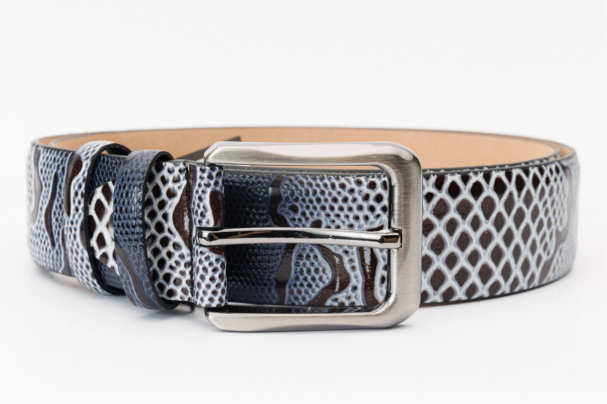 The Milano Black\/White Leather Belt Limited Edition